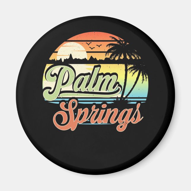 Íman Palm Primaveras California Beach Vacet Sunset (Frente)