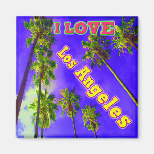 Íman "Palm Sky: Eu adoro o Magnet de Los Angeles 1"