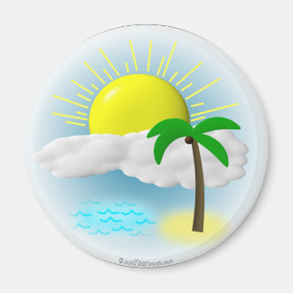 Íman Palm Tree, Sun e Beach