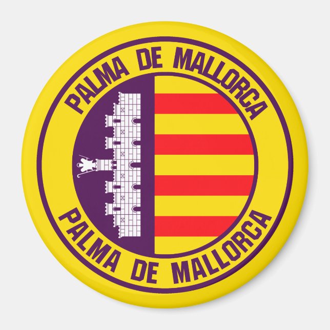 Íman Palma de Maiorca Round Emblem (Frente)