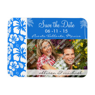 Íman Palma de Verão; Azure Blue Tropical Hibiscus