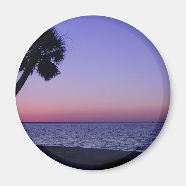 Íman Palma Solitária Em Roxo (Frente)