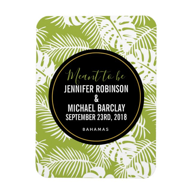 Íman Palma Verde Deixa Padrão Florestal Tropical (Vertical)