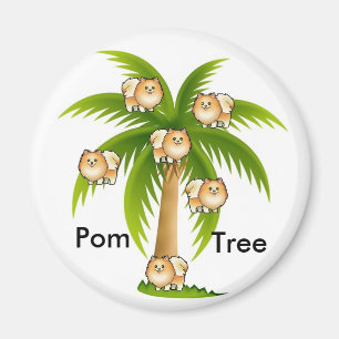 Íman Palmeira com Pomeranians
