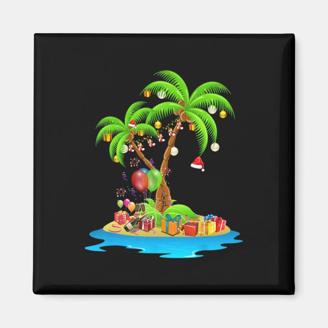 Íman Palmeira de Natal Tropical Xmas Coco Amostra Combi (Frente)