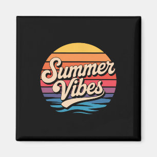 Íman Palmeiras Vibrações de Verão Retro Surf Pôr do Sol