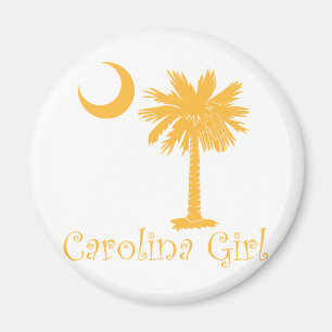 Íman Palmetto amarelo da menina de Carolina