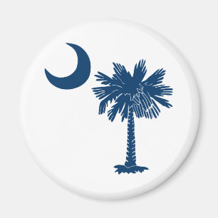 Íman Palmetto azul no ímã branco