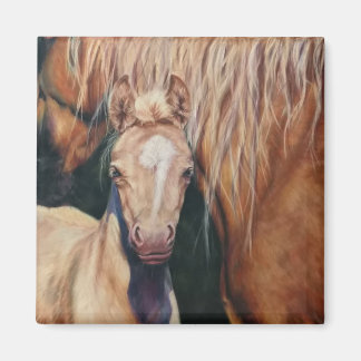 Íman Palomino Mare com cremello foal