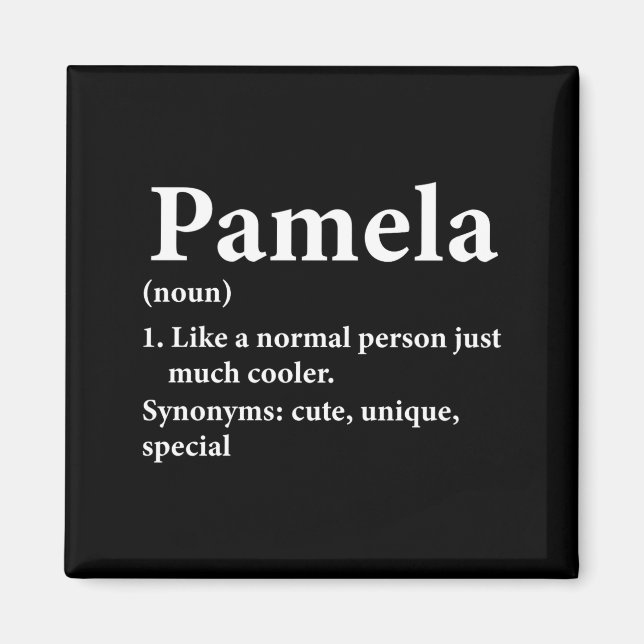 Íman Pamela Name Definition Funny D  (Frente)