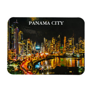 Íman Panamá Cidade por Noite Cobra Skyline