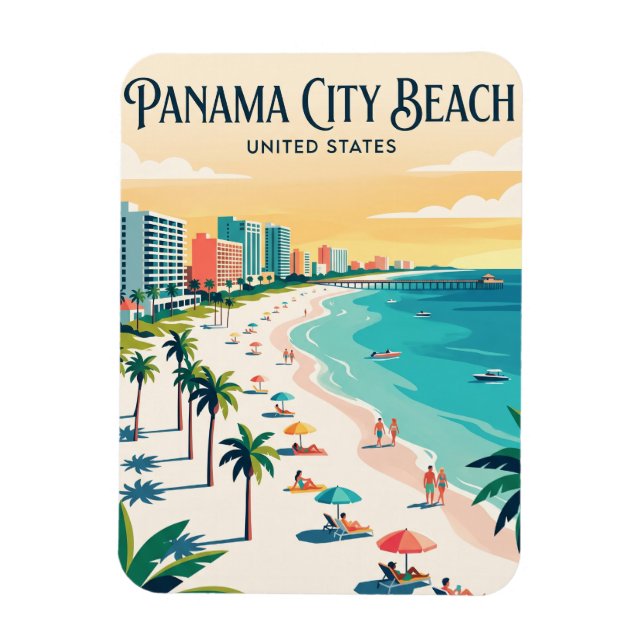 Íman Panama City Beach Flórida (Vertical)