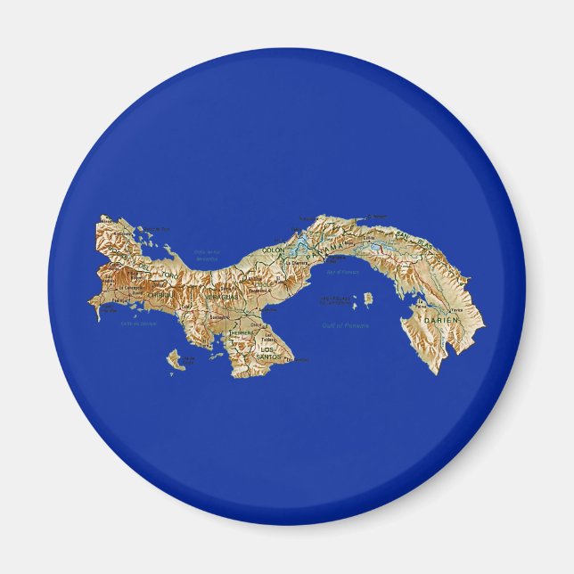 Íman Panamá Map Magnet (Frente)