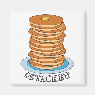 Íman Pancake de Pancakes de Pilha de Cheio desenhado à