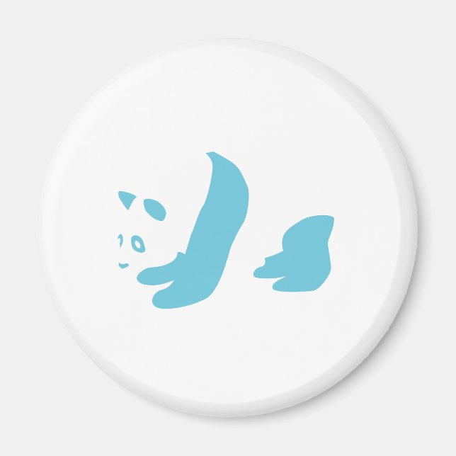 Íman Panda (Azul) (Frente)