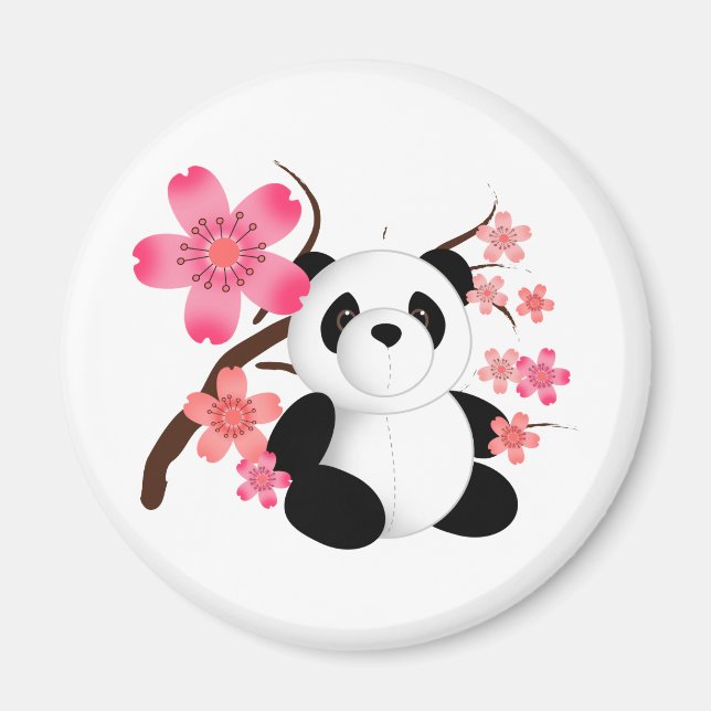 Íman Panda Cherry Blossoms (Frente)