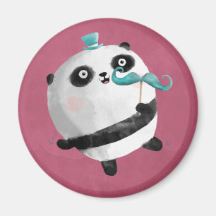Íman Panda com bigodes