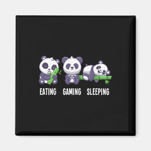 Íman Panda Comendo Jogos Dormindo Para Jogo Multijogado