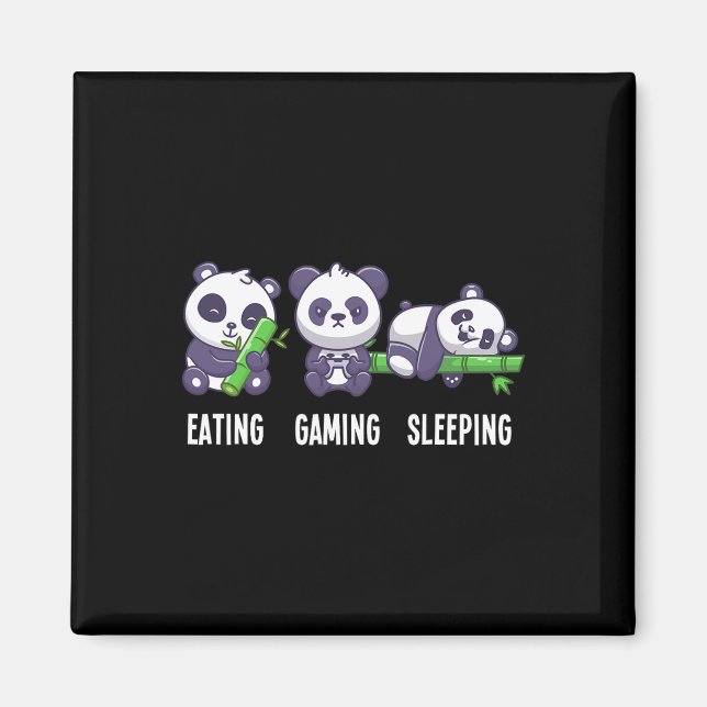 Íman Panda Comendo Jogos Dormindo Para Jogo Multijogado (Frente)