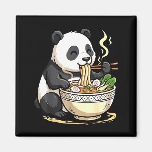 Íman Panda Comendo Macarrão Ramen Engraçado 