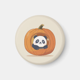 Íman Panda de Abóbora de Halloween Fofo