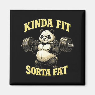 Íman Panda de academia engraçado_ meio em forma meio go