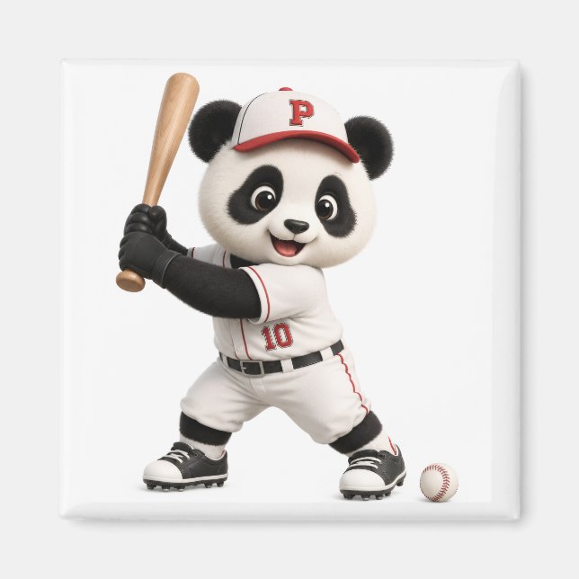 Íman Panda de beisebol  (Frente)