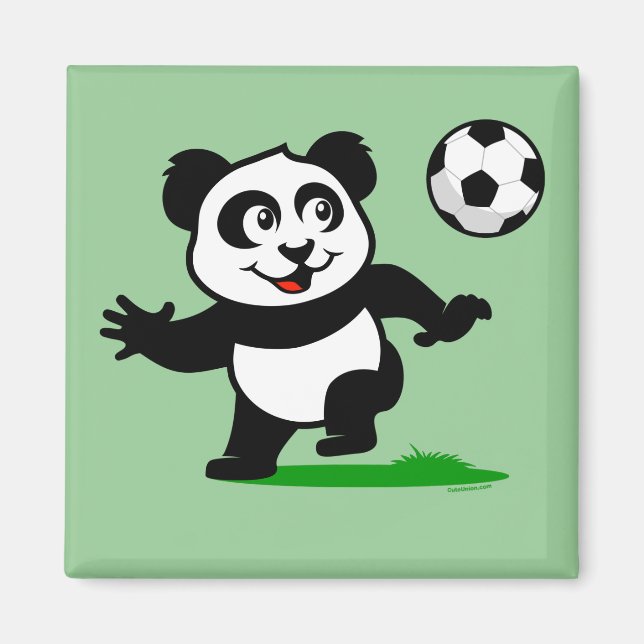 Íman Panda de Futebol Bonito (Frente)