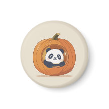 Panda de Halloween de Abóbora Fofa