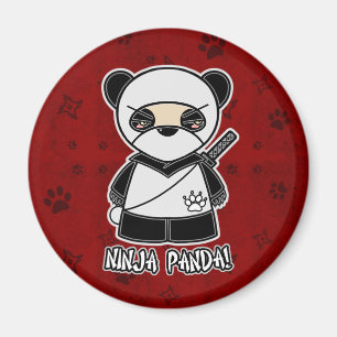 Íman Panda de Ninja! No ímã vermelho