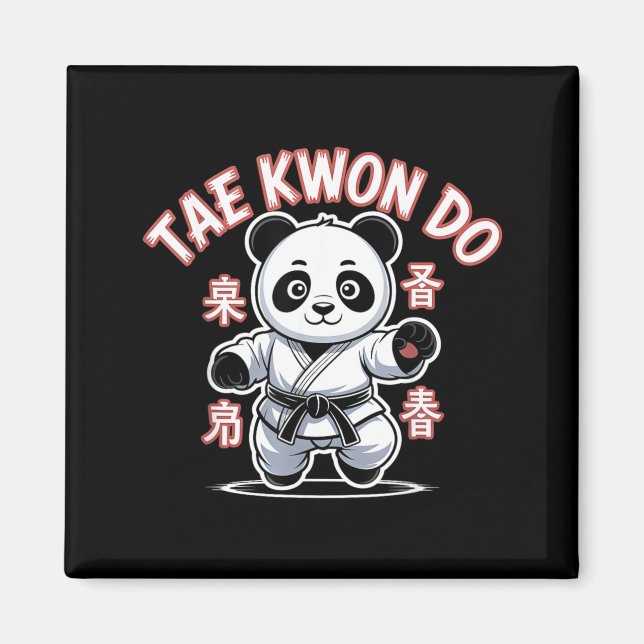Íman Panda de Taekwondo engraçado Tkd coreano (Frente)