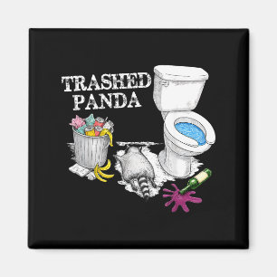 Íman Panda Destruído Racoon Bêbado Animal de Festa Meme