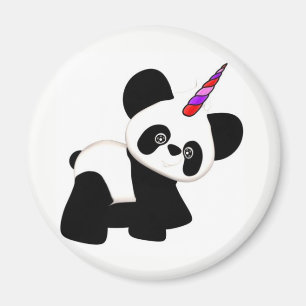 Íman Panda do unicórnio. Pandacorn