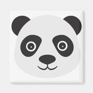 Íman Panda Face Black and White Bear