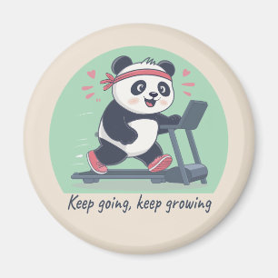 Íman Panda Motivacional Fofo em Esteira