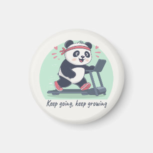 Íman Panda Motivacional Fofo em Esteira