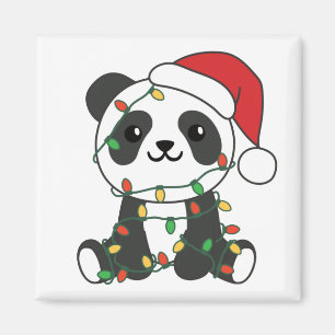 Íman Panda Natal Animais de inverno Pandas Magnet
