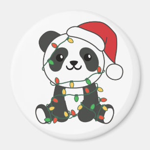 Íman Panda Natal Animais de inverno Pandas Magnet