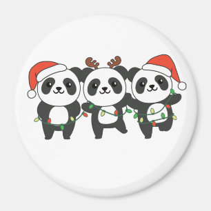Íman Panda Natal Animais Fofos Pandas Magn