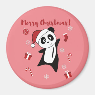 Íman Panda Natal Neve Inverno Animais Pandas Magnet