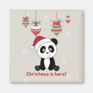 Íman Panda Natal Neve Inverno Animais Pandas Magnet