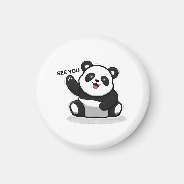 Íman panda pequeno fofo (Frente)