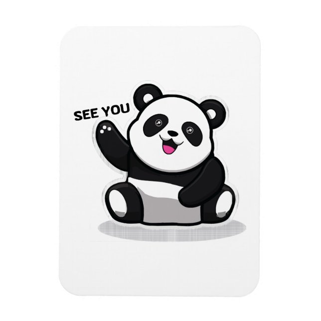 Íman panda pequeno fofo (Vertical)
