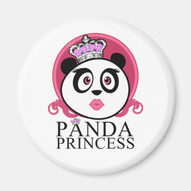 Íman Panda Princesa Panda Rainha Coroa Fofa (Frente)