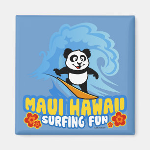 Íman Panda surfando de Maui