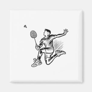 Íman Panda Tocando Tartaruga Jogadora De Badminton