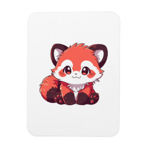 Íman  panda vermelho fofo
