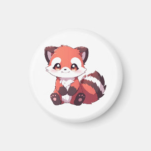 Íman panda vermelho fofo