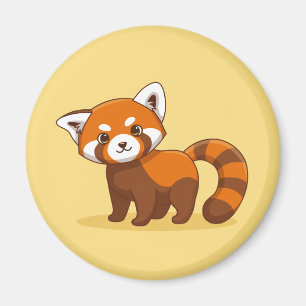 Íman Panda Vermelho no Amarelo