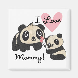 Íman Pandas eu amo mamães